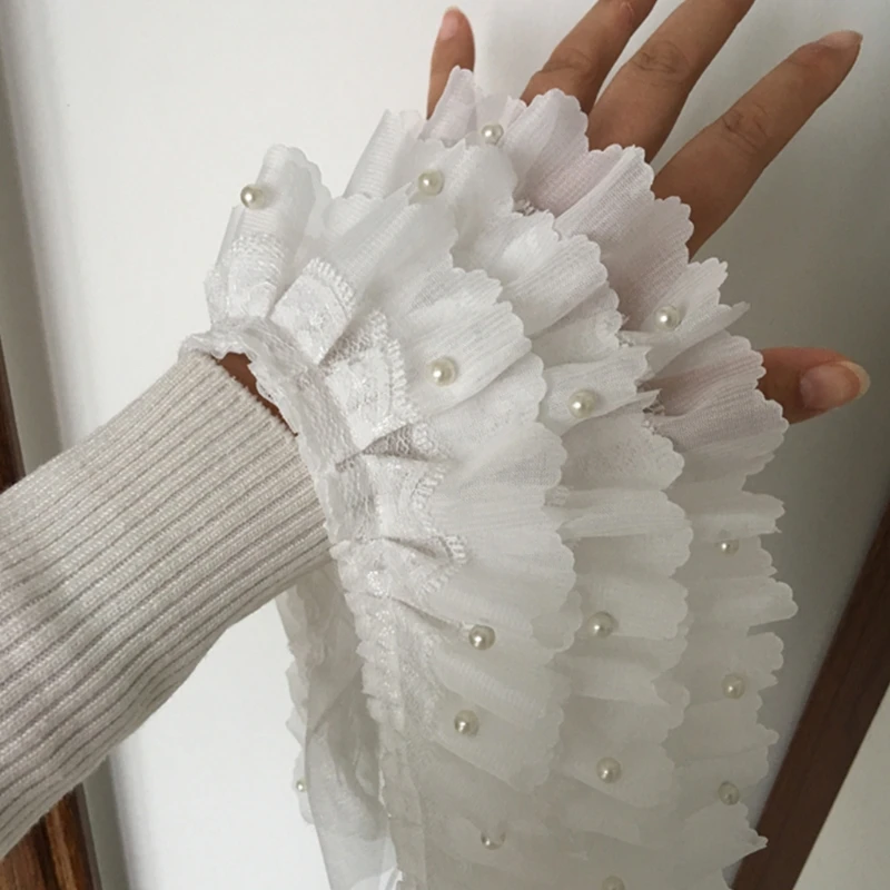 Wide Three Layers Luxury Tulle Beaded Lace Edge Ruffle Trims For Bridal Applique Wedding Dress Clothing Sewing Supplies
Wide Three Layers Luxury Tulle Beaded Lace Edge Ruffle Trims For Bridal Applique Wedding Dress Clothing Sewing Supplies