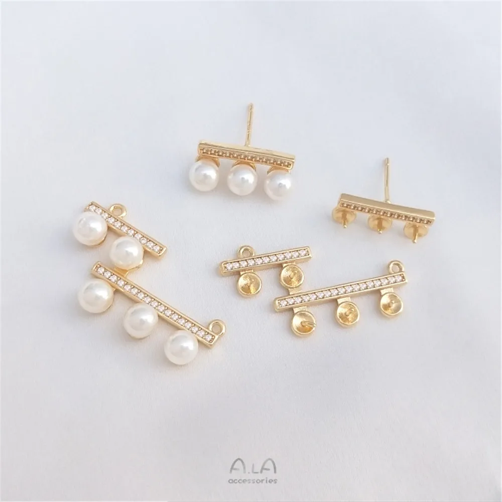 Micro-set zirconia 14K gold covered flat horizontal wooden bead holder silver pin earrings empty holder necklace pendant diy set
Micro-set zirconia 14K gold covered flat horizontal wooden bead holder silver pin earrings empty holder necklace pendant diy set