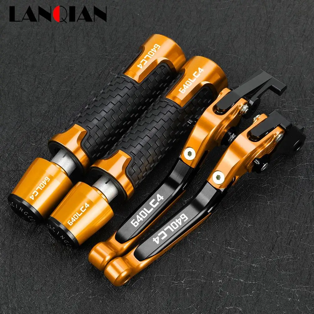 Adjustable 640 LC4 Motorcycle Accessories Brake Clutch Levers Handlebar Handle Grip ends Set For 640LC4 2003 2004 2005 2006 
Adjustable 640 LC4 Motorcycle Accessories Brake Clutch Levers Handlebar Handle Grip ends Set For 640LC4 2003 2004 2005 2006
