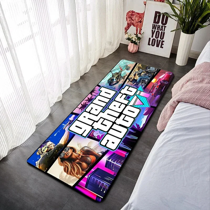 

G-GTA6 Room Mats Six Doormat Entrance Door Mat Game Bedroom Carpet Grand Theft Autos Balcony Rug Kitchen Carpet Foot Mats