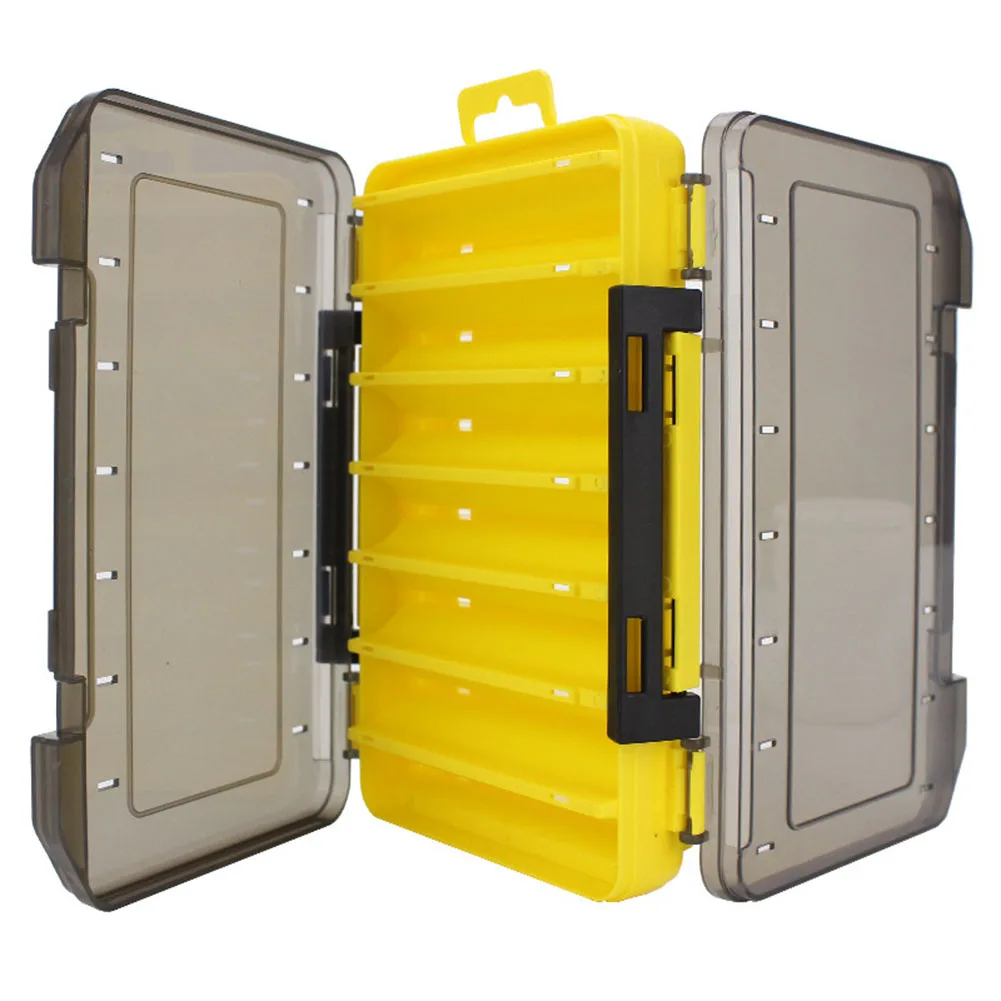 Storage Boxes Fishing Tackle Box 12/14 Compartments Double Sided Fishing Accessories Large Capacity Yellow/Grey Durable
Storage Boxes Fishing Tackle Box 12/14 Compartments Double Sided Fishing Accessories Large Capacity Yellow/Grey Durable
