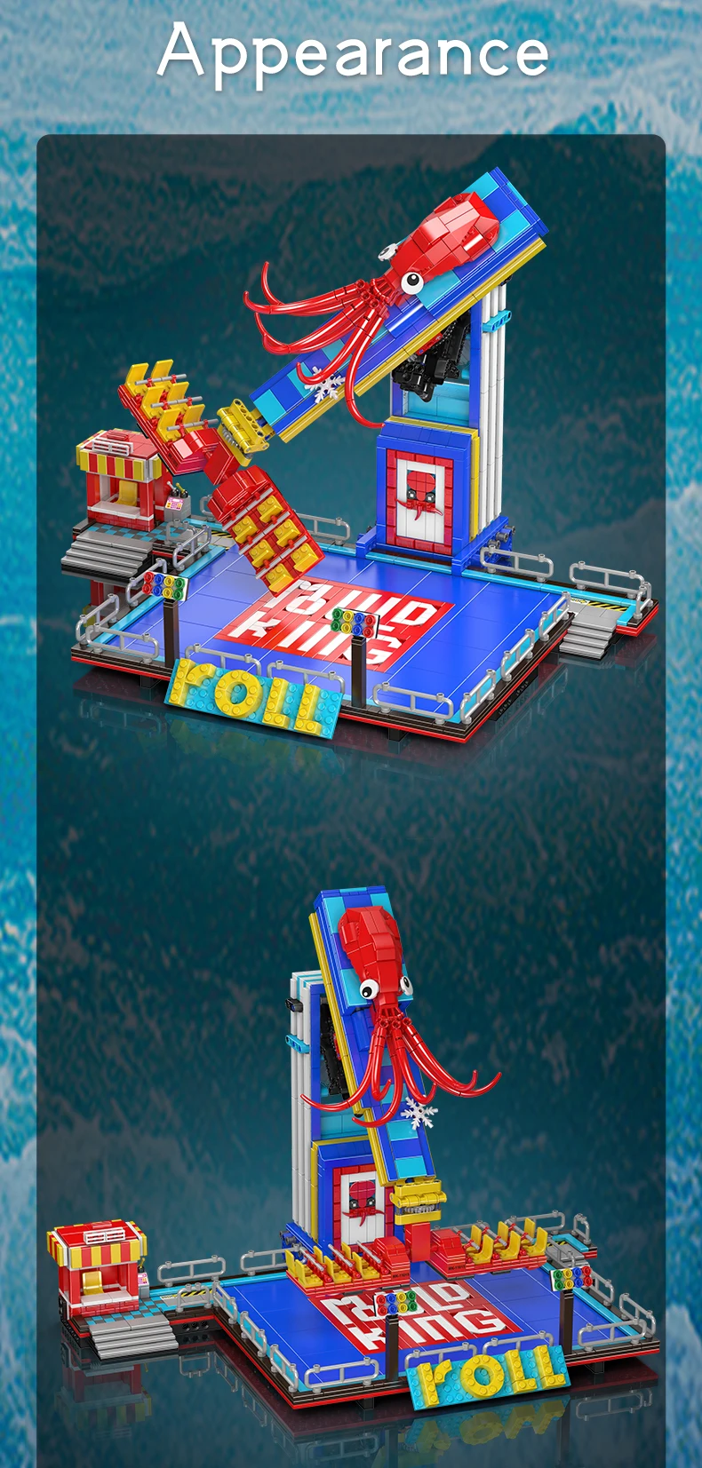 MOULD KING 11015 Amusement Equipment Building Blocks Toy The Top Spin Ride Assembly Bricks Set for Children MOULD KING 11015 Amusement Equipment Building Blocks Toy The Top Spin Ride Assembly Bricks Set for Children