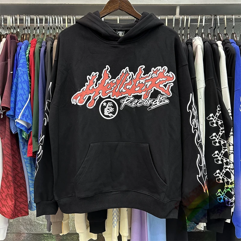 Flame Hellstar Hoodie Hooded Men Women Top Quality Loose Sweatshirts Streetwear Pullovers
Flame Hellstar Hoodie Hooded Men Women Top Quality Loose Sweatshirts Streetwear Pullovers