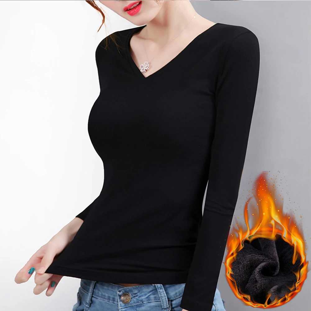 Women Thermal Underwear Long Sleeve Fleece-lined Top Crew Neck T-Shirt Layering Warm Soft Bottoming Thermo Clothing Pajamas
Women Thermal Underwear Long Sleeve Fleece-lined Top Crew Neck T-Shirt Layering Warm Soft Bottoming Thermo Clothing Pajamas