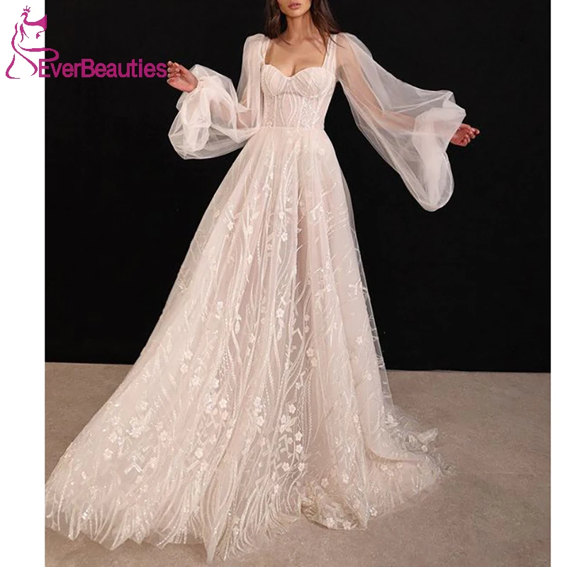 Bohemian Wedding Dresses 2022 Long Sleeves свадебное платье Tulle Appliques Robe De Mariée Boho Bridal Wedding Gowns
Bohemian Wedding Dresses 2022 Long Sleeves свадебное платье Tulle Appliques Robe De Mariée Boho Bridal Wedding Gowns