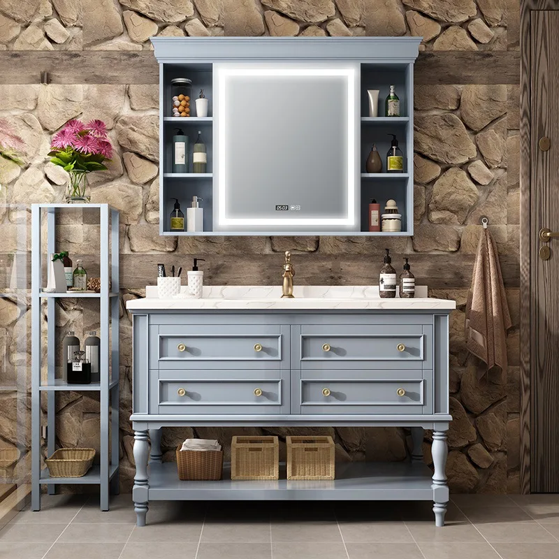 America Intelligent Bathroom Cabinet with Ceramic Sink Combination Painted Bathroom Washbasin Vanity Console Bathroom Furniture
America Intelligent Bathroom Cabinet with Ceramic Sink Combination Painted Bathroom Washbasin Vanity Console Bathroom Furniture
