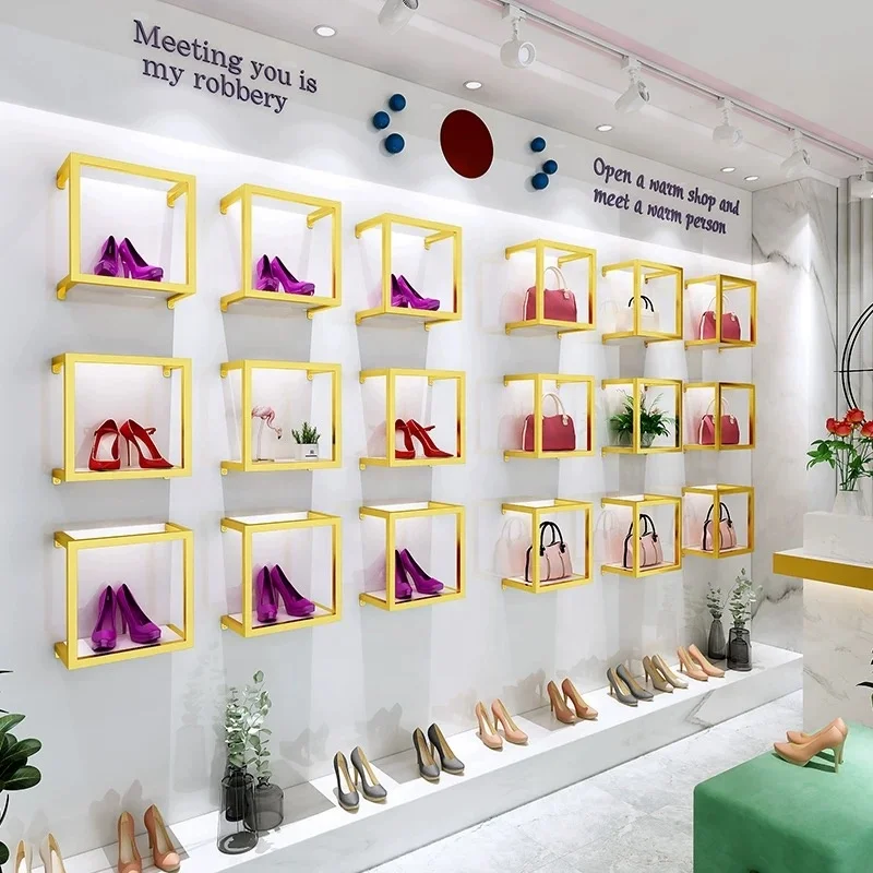 Fashion Shoe Handbag Shop Fit Out Design Rack Fittings Display Wall-mounted
Fashion Shoe Handbag Shop Fit Out Design Rack Fittings Display Wall-mounted
