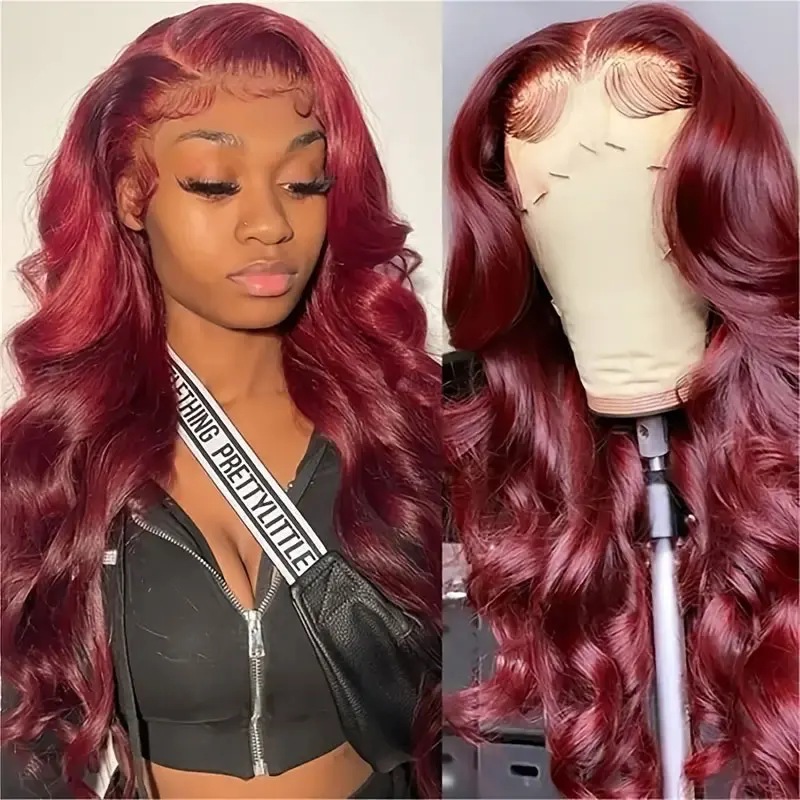 Body Wave Burgundy 13x4 HD Transparent Lace Front Wig Colored 99J Lace Front Wig Human Hair for Black Women Preplucked
Body Wave Burgundy 13x4 HD Transparent Lace Front Wig Colored 99J Lace Front Wig Human Hair for Black Women Preplucked