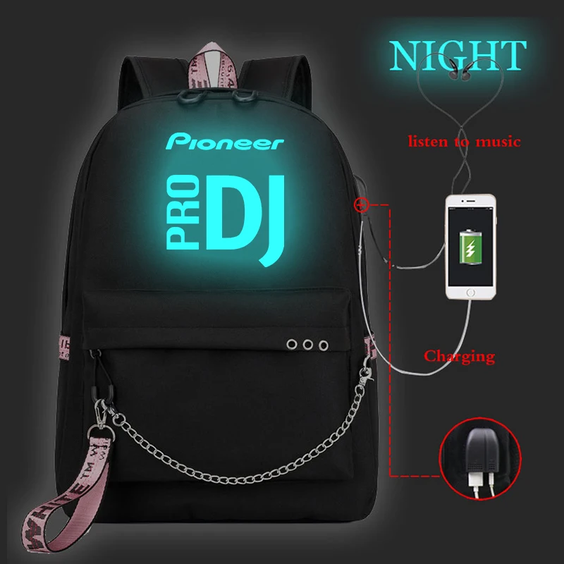 Pioneer pro dj luminosa sacos de escola carga usb mochilas moda bonito bagpacks meninos meninas adolescentes escola
Pioneer pro dj luminosa sacos de escola carga usb mochilas moda bonito bagpacks meninos meninas adolescentes escola