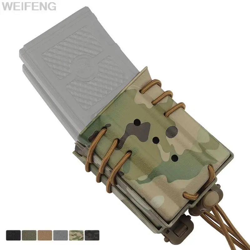 

Single/Double Magazine Pouch Tactical AR15 AK47 M4 Rifle Molle Mag Case Quick Pull Military Fast Attach Holster Airsoft Hunting