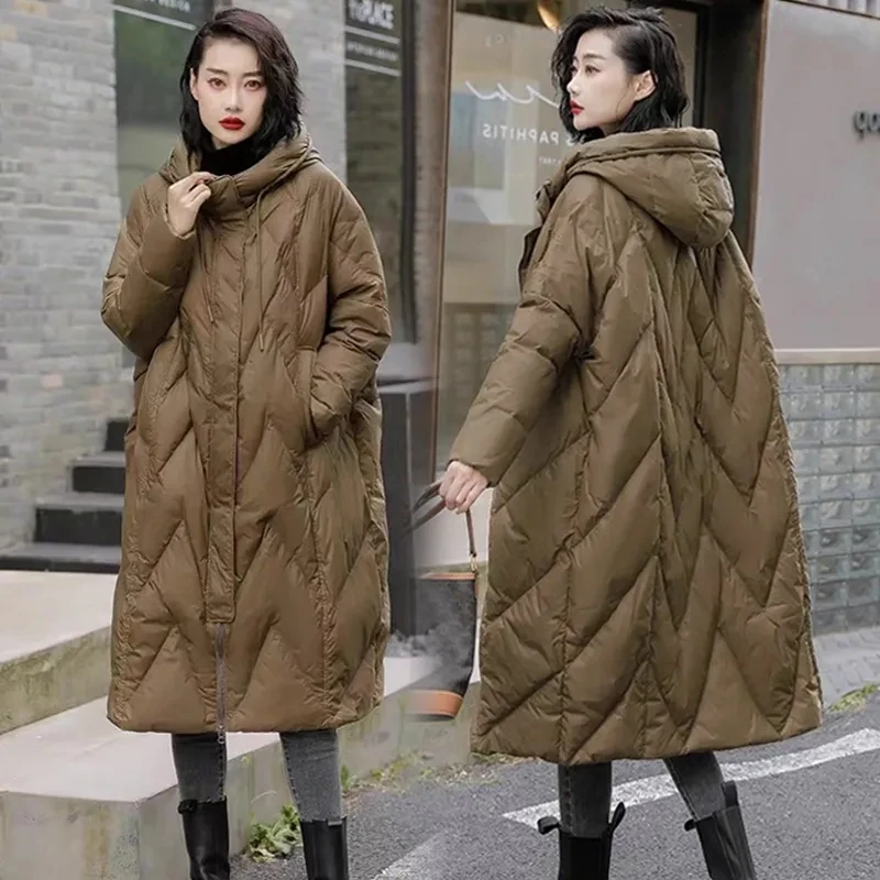 Women Winter Puffer Jacket 2024 New Down cotton Coat Loose Warm Hooded Jacket Female Long Puffer Feather Parka Snow Wear Outwear
Women Winter Puffer Jacket 2024 New Down cotton Coat Loose Warm Hooded Jacket Female Long Puffer Feather Parka Snow Wear Outwear