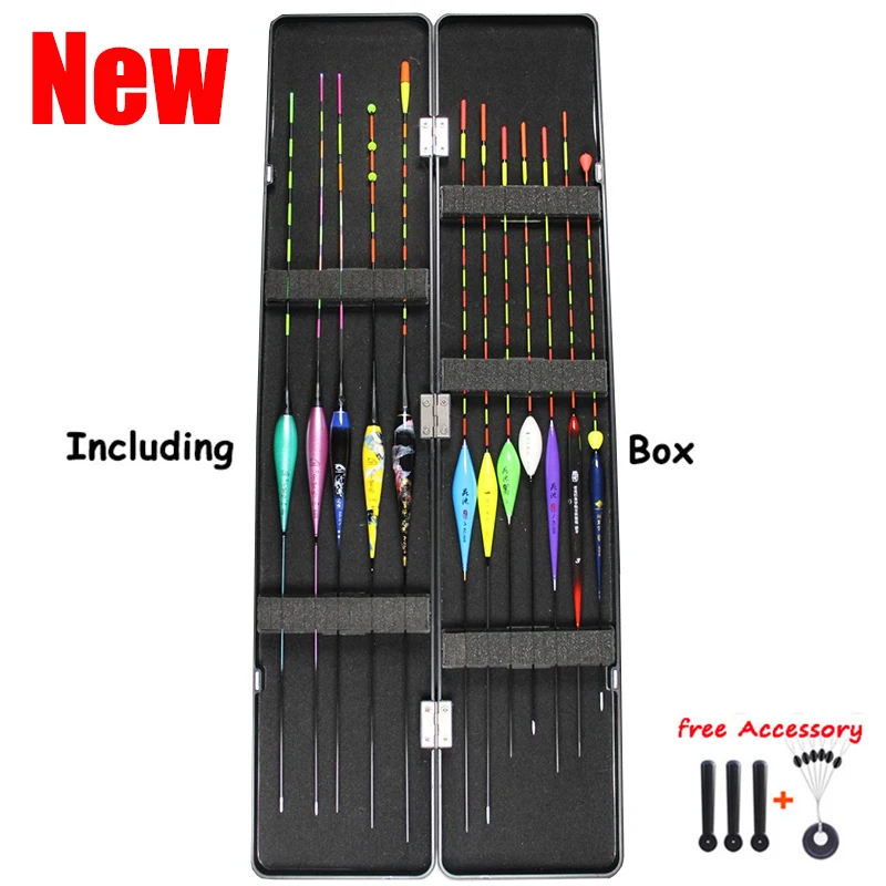 12pcs/Lot Fishing Floats (Including Box) ABS Box (5pcs Electric Floaters + 7pcs Non-Electric Floaters) Smart Gravity Bobbers
12pcs/Lot Fishing Floats (Including Box) ABS Box (5pcs Electric Floaters + 7pcs Non-Electric Floaters) Smart Gravity Bobbers