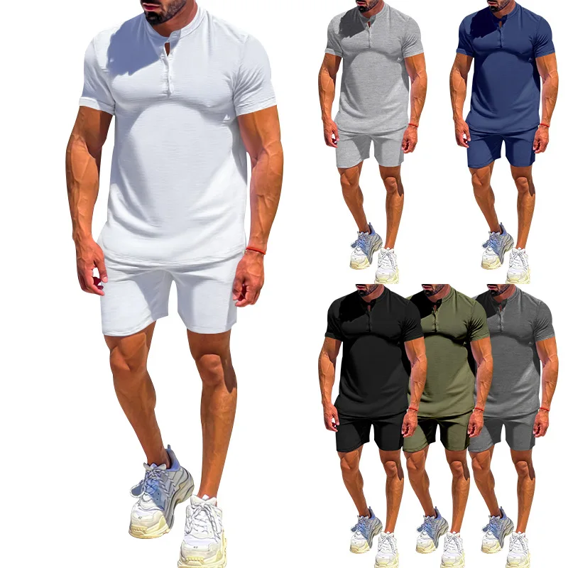 Men's suit new Korean style summer fashion T-shirt plus loose shorts solid color two-piece suit men's 2023 casual suit
Men's suit new Korean style summer fashion T-shirt plus loose shorts solid color two-piece suit men's 2023 casual suit
