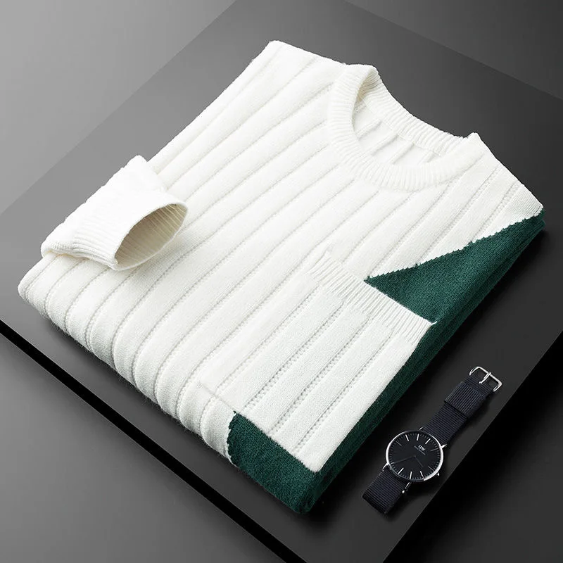 High end Fashion Men's Knitted Round Neck Sweater 2023 Autumn/Winter New Korean Edition Casual Delicate Pocket Warm Pullover
High end Fashion Men's Knitted Round Neck Sweater 2023 Autumn/Winter New Korean Edition Casual Delicate Pocket Warm Pullover