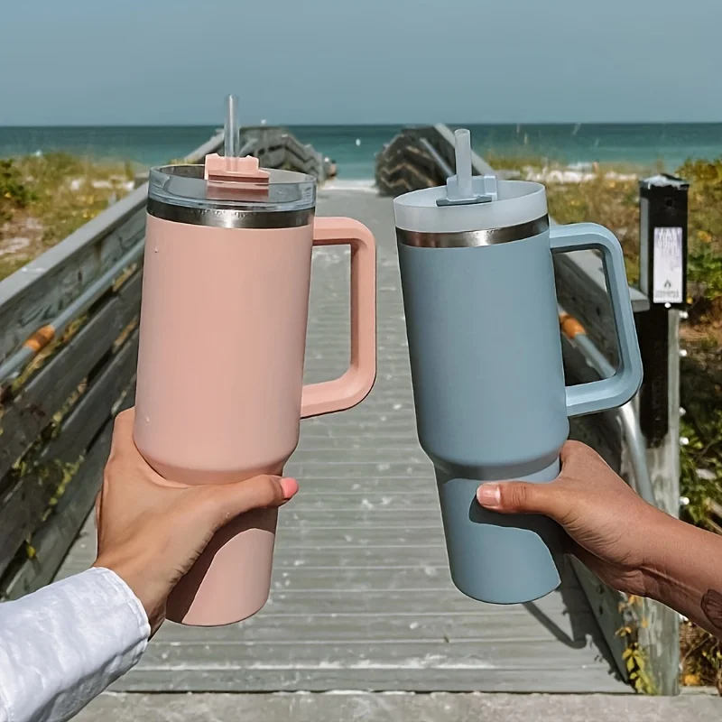 1pc 40oz Straw Tumbler, Reusable Vacuum Tumbler With Straw, Insulated Double Wall Stainless Steel Cup Handle And Vacuum Flask
1pc 40oz Straw Tumbler, Reusable Vacuum Tumbler With Straw, Insulated Double Wall Stainless Steel Cup Handle And Vacuum Flask