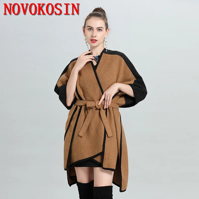 2 Color 2022 Oversize Robe Winter Knitted Poncho Coat Women Waistband Cardigan Out Streetwear Batwing Sleeves Faux Woolen Capes
2 Color 2022 Oversize Robe Winter Knitted Poncho Coat Women Waistband Cardigan Out Streetwear Batwing Sleeves Faux Woolen Capes