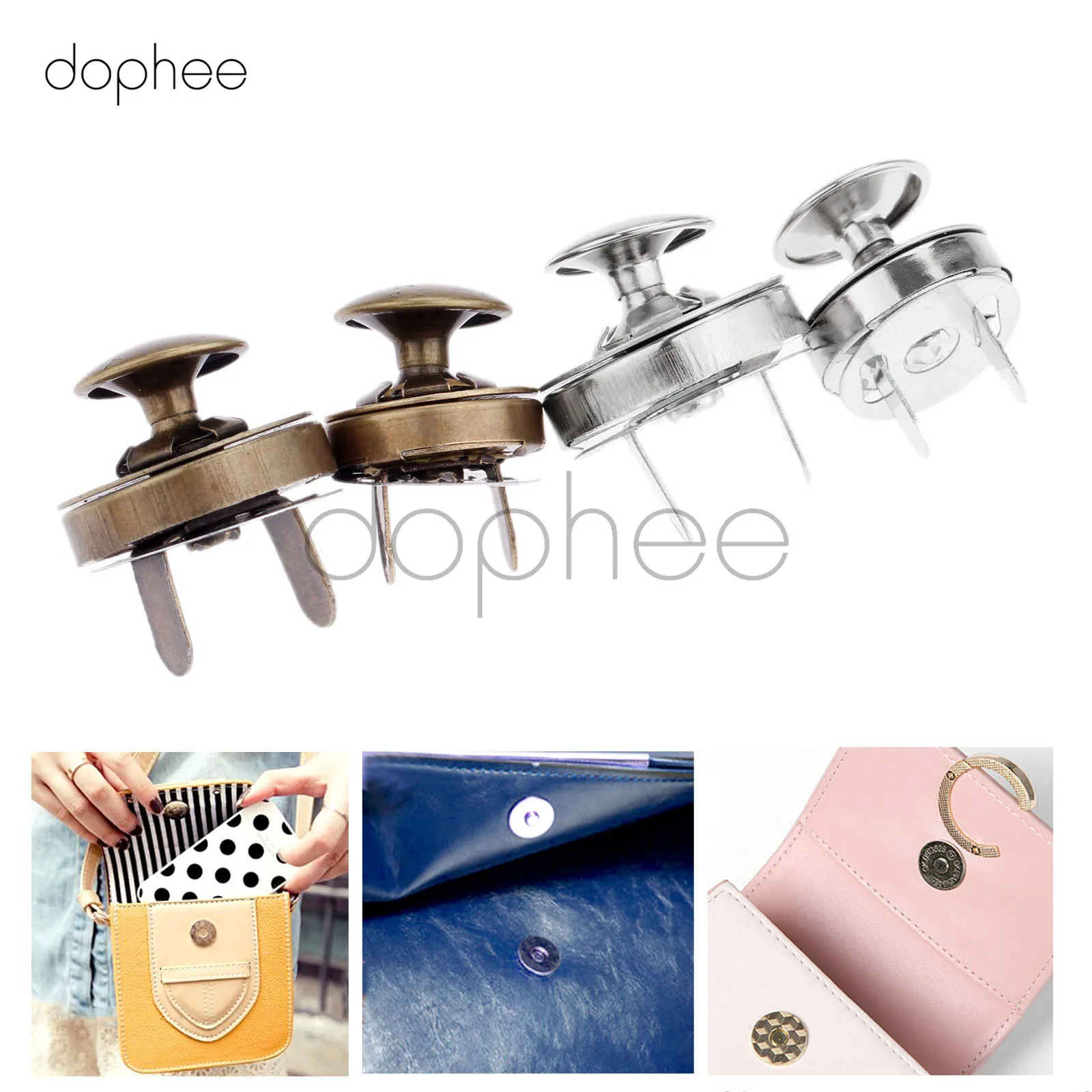 dophee 10pcs 14/18mm Magnetic Snap Rivets Stud Closure Clasp Buttons Fastener 2 Colors For DIY Lady Wallet Bags Clothes
dophee 10pcs 14/18mm Magnetic Snap Rivets Stud Closure Clasp Buttons Fastener 2 Colors For DIY Lady Wallet Bags Clothes