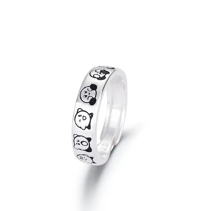 Cute Kirby Pattern Ring Cartoon Silver Plated Rings Anime Opening Adjustable Ring Fashion Personality Jewelry Rings Girls Gift
Cute Kirby Pattern Ring Cartoon Silver Plated Rings Anime Opening Adjustable Ring Fashion Personality Jewelry Rings Girls Gift