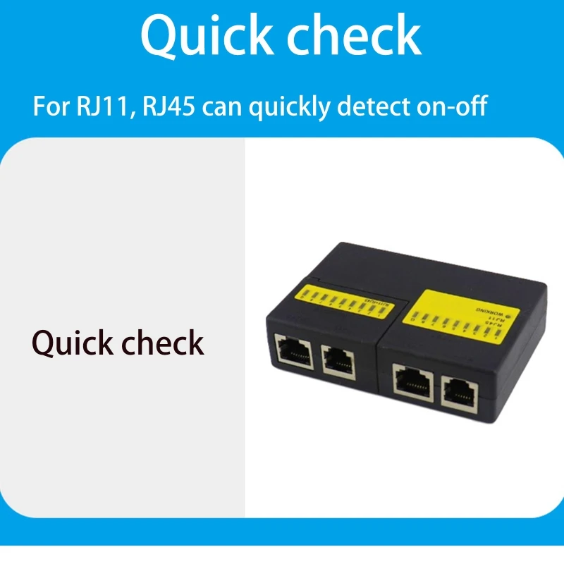 

RJ45 Network Cable Tester for Lan Phone RJ45 RJ11 Line Shielded Network Wire Ethernet Repair Test P9JB