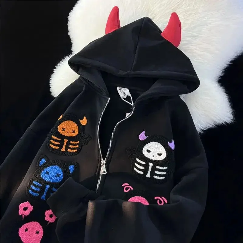 Devil orn Desin Demon dies Women Sweater Student Top ot Sweatsirt Couples Zip Up die i Street Clotes
Devil orn Desin Demon dies Women Sweater Student Top ot Sweatsirt Couples Zip Up die i Street Clotes