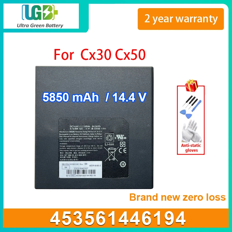 

UGB New 453561446193 453561446194 Battery For Philips Cx30 Cx50 M6477 Ultrasound battery 5850mAh 14.4V