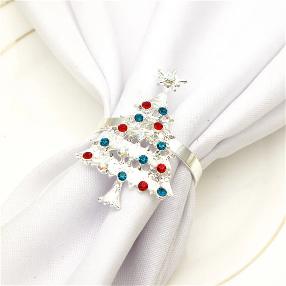 1PC Christmas Napkin Ring Holders Xmas Table Decoration Metal Rhinestone Christmas Tree Napkin Buckle for Home Christmas Party
1PC Christmas Napkin Ring Holders Xmas Table Decoration Metal Rhinestone Christmas Tree Napkin Buckle for Home Christmas Party