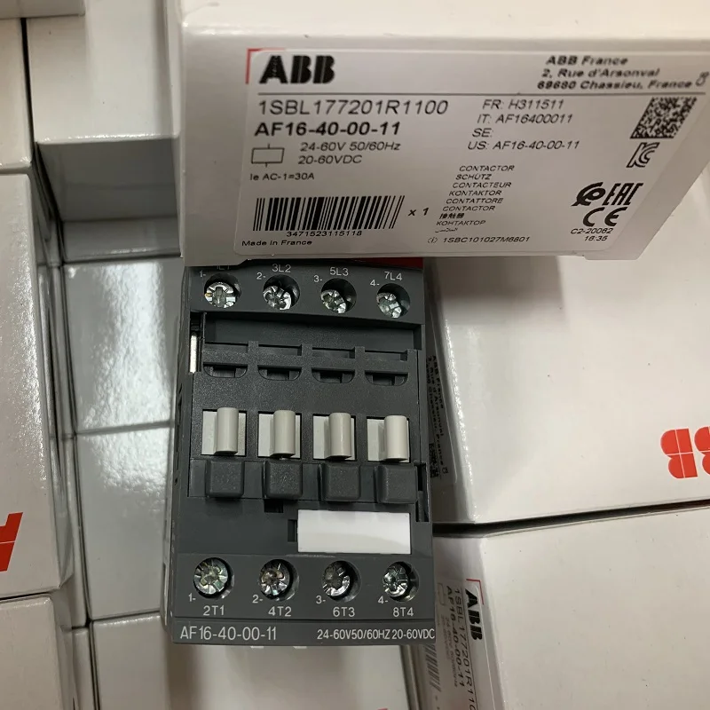 

ABB 4-ploe contactors AC-1 30A AC/DC operated 4 N.O. main poles AF16-40-00-11 AF16-40-00-12 AF16-40-00-13 AF16-40-00-14