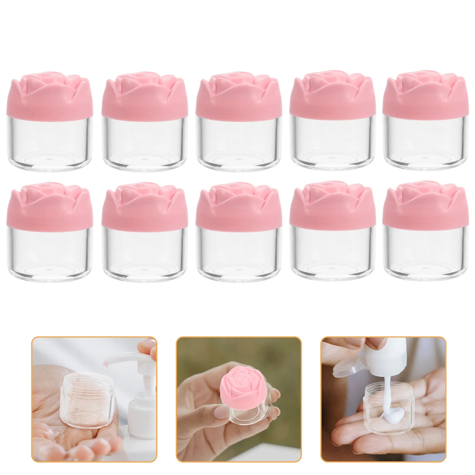 

12 Pcs Container Bottled Travel Lip Balm Skincare Jar Plastic Creami
