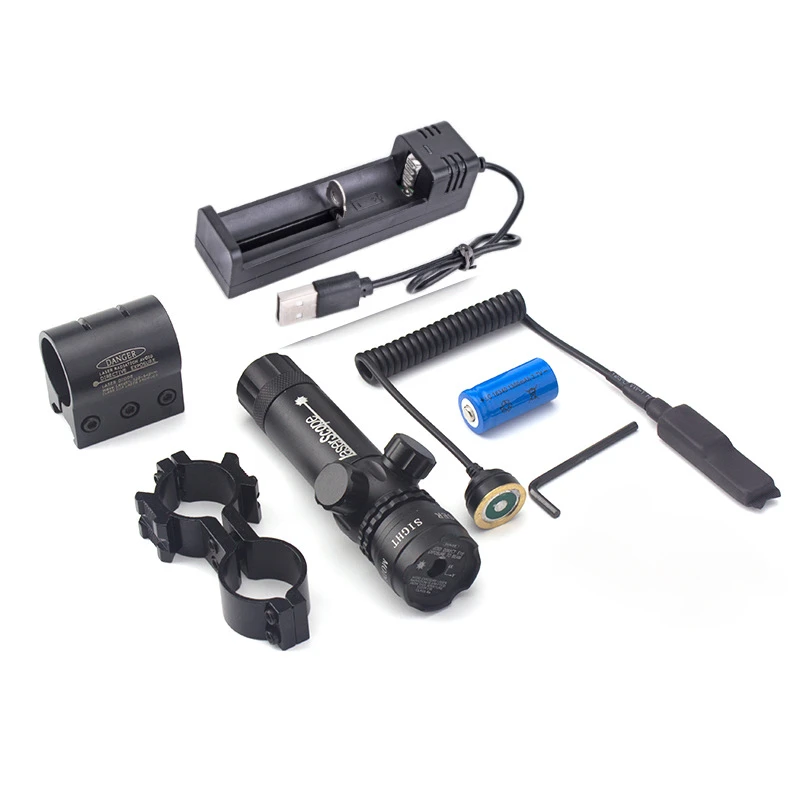 Rechargeable Red Laser Tactical Hunting Green Laser Pointer Sight Rifle Sighting Rail Barrel Pressure Switch Mount AR15 Hunting
Rechargeable Red Laser Tactical Hunting Green Laser Pointer Sight Rifle Sighting Rail Barrel Pressure Switch Mount AR15 Hunting