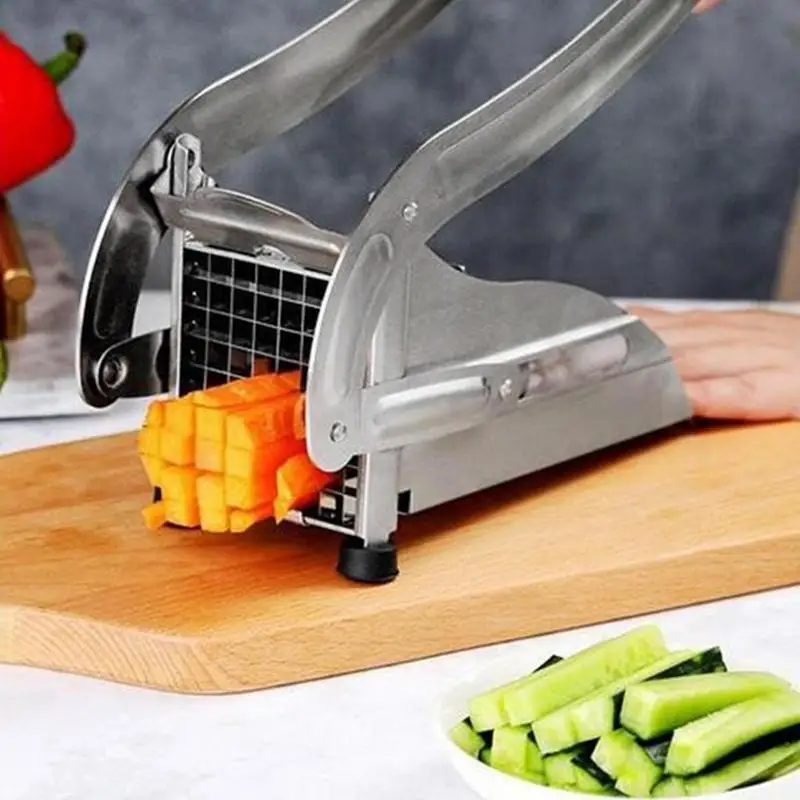French Fry Cutter Stainless Steel Home French Fries Potato Chips Strip Slicer Cutter Chopper Chip Machine Making Tool Potato Cut
French Fry Cutter Stainless Steel Home French Fries Potato Chips Strip Slicer Cutter Chopper Chip Machine Making Tool Potato Cut
