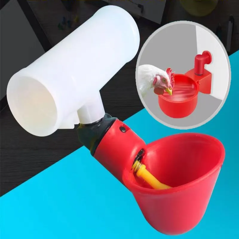 

Chicken Drinking Cup Automatic Drinker Chicken Feeder Plastic Poultry Waterer Drinking Water Feeder for Chicks Duck Goose Quail