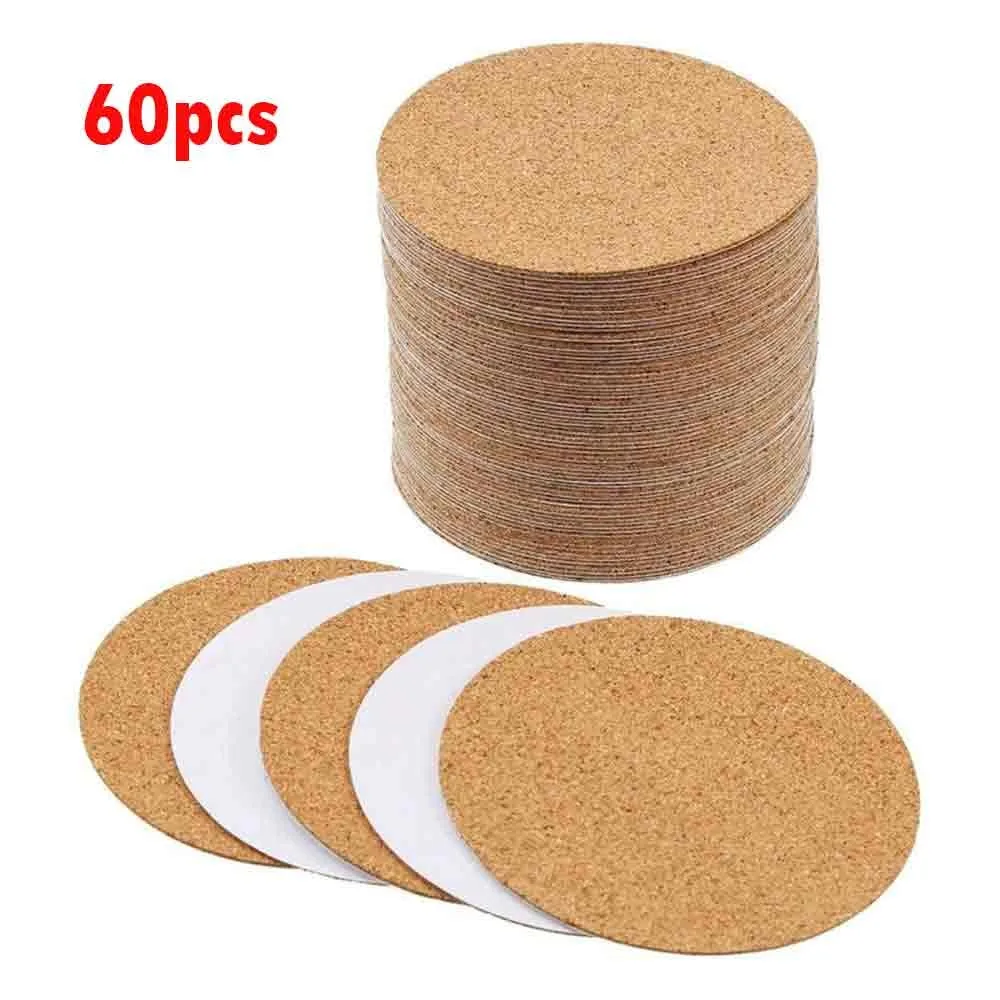 60PCS Self Sticker Cork Coasters Cork Mats Cork Backing Sheets Set For Coasters DIY Desktop Decorations Kitchen Table Pad
60PCS Self Sticker Cork Coasters Cork Mats Cork Backing Sheets Set For Coasters DIY Desktop Decorations Kitchen Table Pad