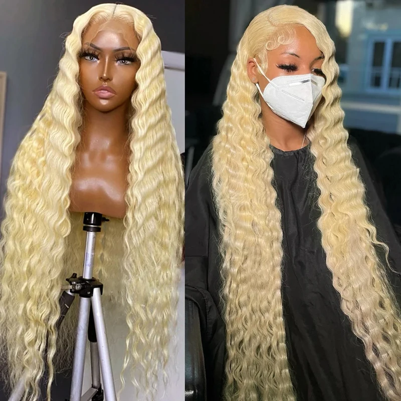 BOTISI 613 Honey Blonde Color 13x4 Deep Wave Transparent Lace Frontal Wigs Brazilian Remy 13x6 Curly Human Hair Wigs For Women
BOTISI 613 Honey Blonde Color 13x4 Deep Wave Transparent Lace Frontal Wigs Brazilian Remy 13x6 Curly Human Hair Wigs For Women