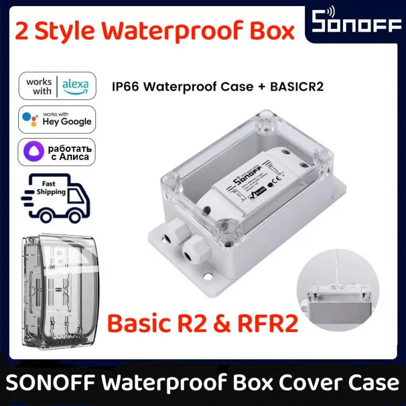 Водонепроницаемая распределительная коробка SONOFF IP66, совместимая с Sonoff Basic/RF/Pow/Dual/TH10/TH16, умный дом, wi-fi переключатель
Водонепроницаемая распределительная коробка SONOFF IP66, совместимая с Sonoff Basic/RF/Pow/Dual/TH10/TH16, умный дом, wi-fi переключатель