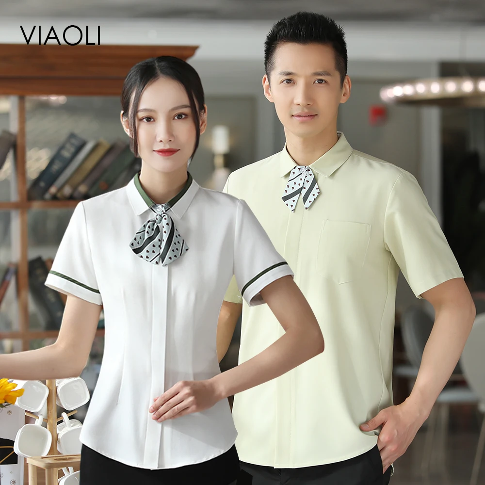 Waiter Hotel Bow Tie Summer Men Women Waiter Uniform Clothes Restaurant Catering Crisp short Sleeved Cleaning Workwear Female
Waiter Hotel Bow Tie Summer Men Women Waiter Uniform Clothes Restaurant Catering Crisp short Sleeved Cleaning Workwear Female