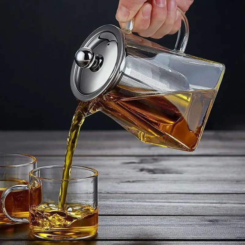 Heat-Resistant Glass Teapot Stainless Steel Strained Scented Tea Boiling and Brewing Teapot High Temperature Resistant Thickened
Heat-Resistant Glass Teapot Stainless Steel Strained Scented Tea Boiling and Brewing Teapot High Temperature Resistant Thickened