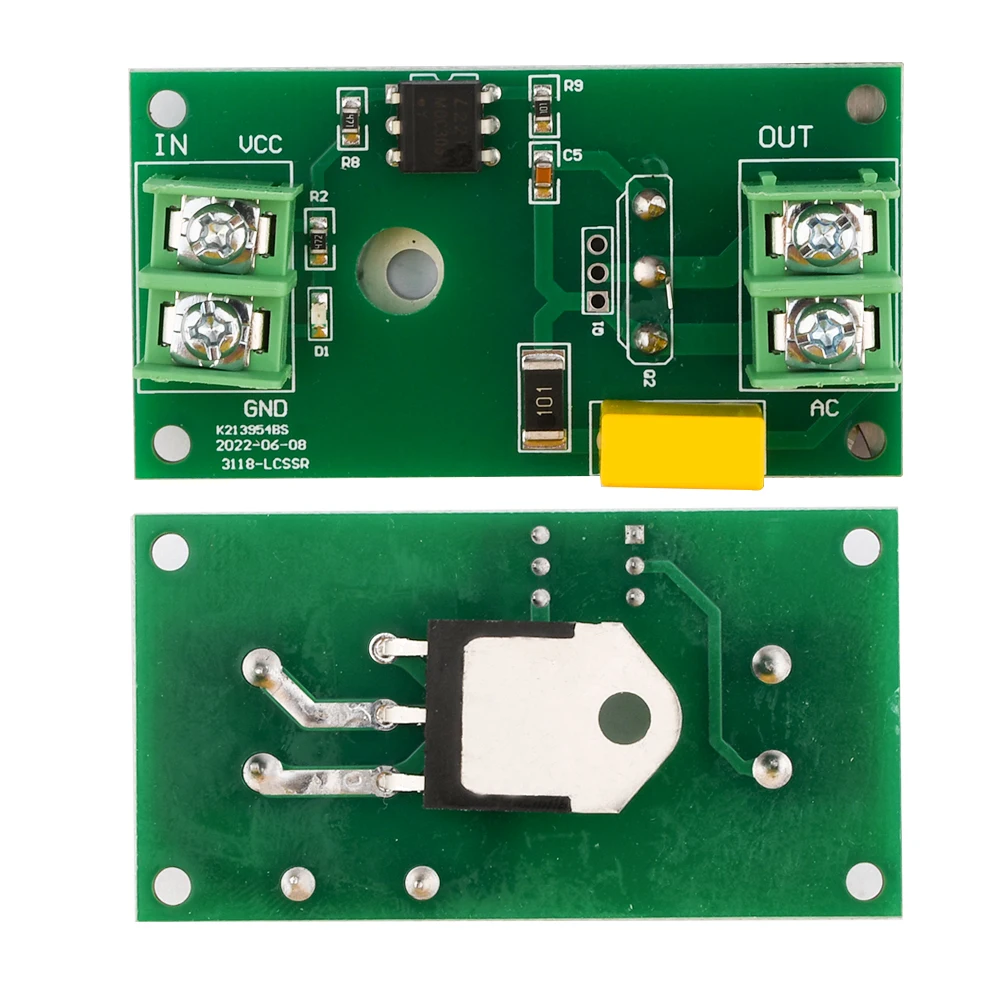 1 Channel SCR Thyristor Solid State Relay Switch Module Photoelectric Coupling Isolation Control MOS Transistor Input Output
1 Channel SCR Thyristor Solid State Relay Switch Module Photoelectric Coupling Isolation Control MOS Transistor Input Output