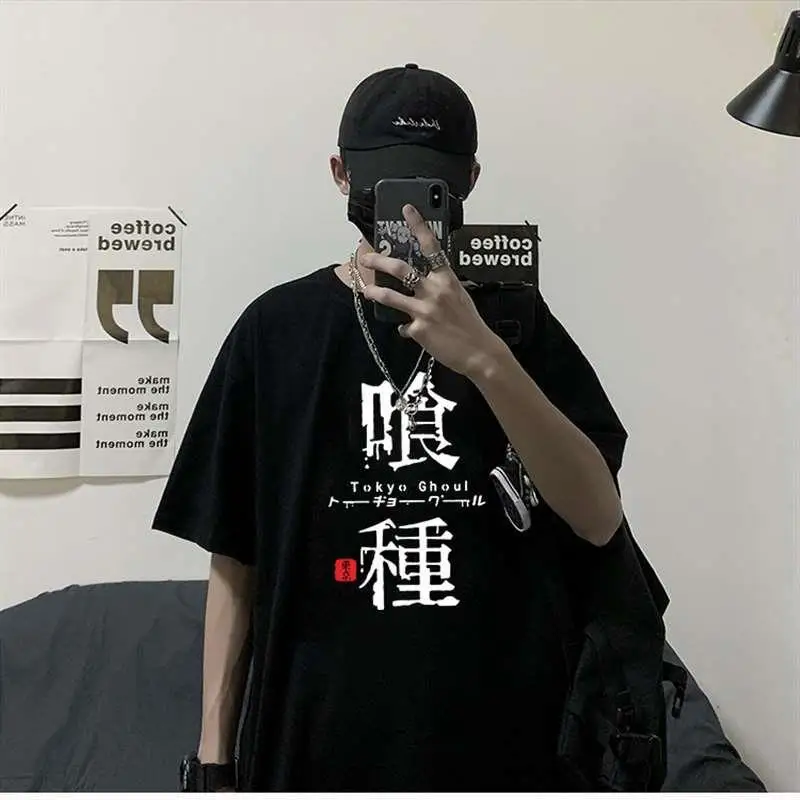 Anime Jinmuyan Same T op Tokyo Ghoul Casual Short-Sleeved T-Shirt Men And Women With The Same Loose Summer Dress
Anime Jinmuyan Same T op Tokyo Ghoul Casual Short-Sleeved T-Shirt Men And Women With The Same Loose Summer Dress