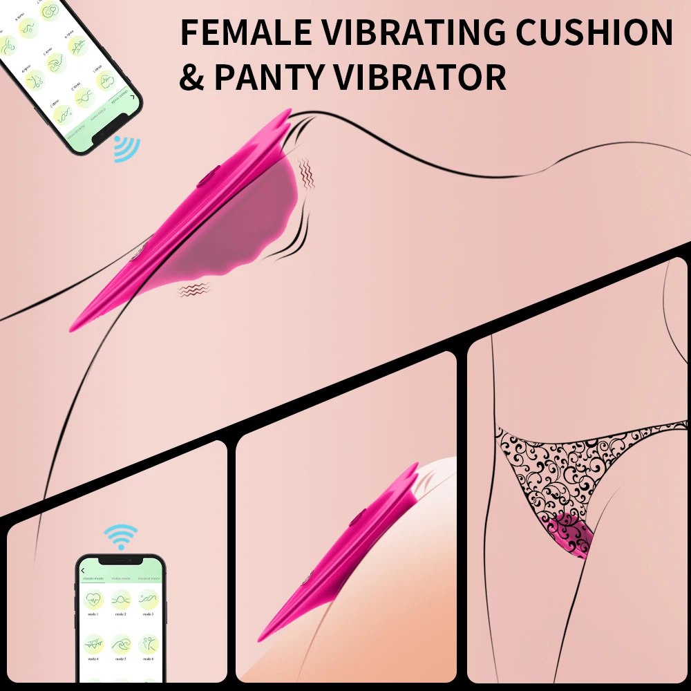 Culotte de massage du clitoris papillon portable pour femme, vibromasseur clitoris et point G, jouets sexuels télécommandés avec application, élimination du jaune d'oeuf 2