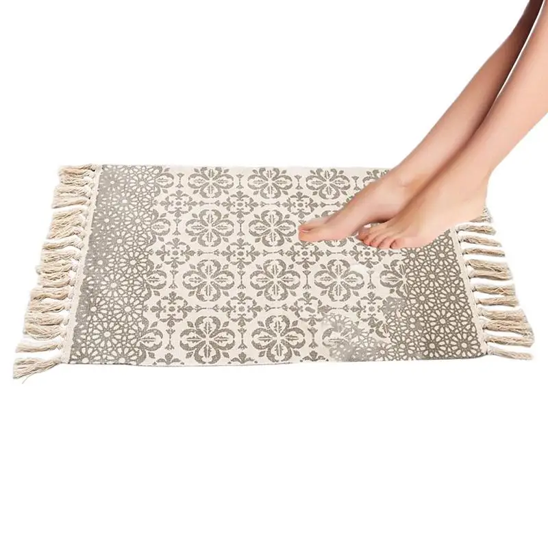 

Modern Bohemian Style Small Area Rug Cotton Washable Reversible Decorative Rug High Quality Home Textile