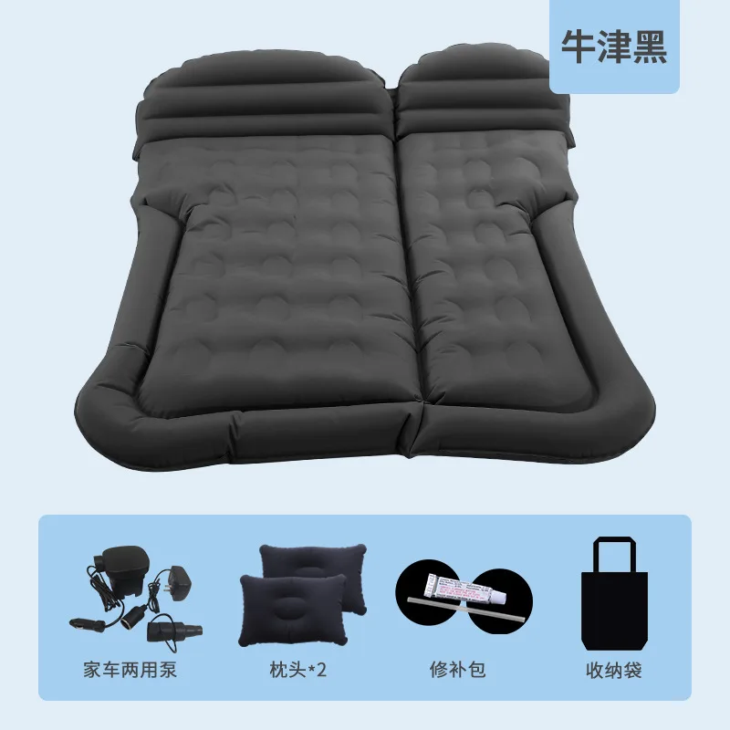 

Oversea 2-In-1 Multifunction Inflatable Travel Mattress PVC Flocking Soft Sleeping Rest Cushion for Car SUV Auto Accessories