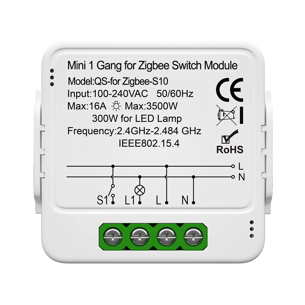 Mini Smart Switch Module Breaker Control For ZigBee Home Appliances Lighting App Remote Control DIY Light Breaker
Mini Smart Switch Module Breaker Control For ZigBee Home Appliances Lighting App Remote Control DIY Light Breaker