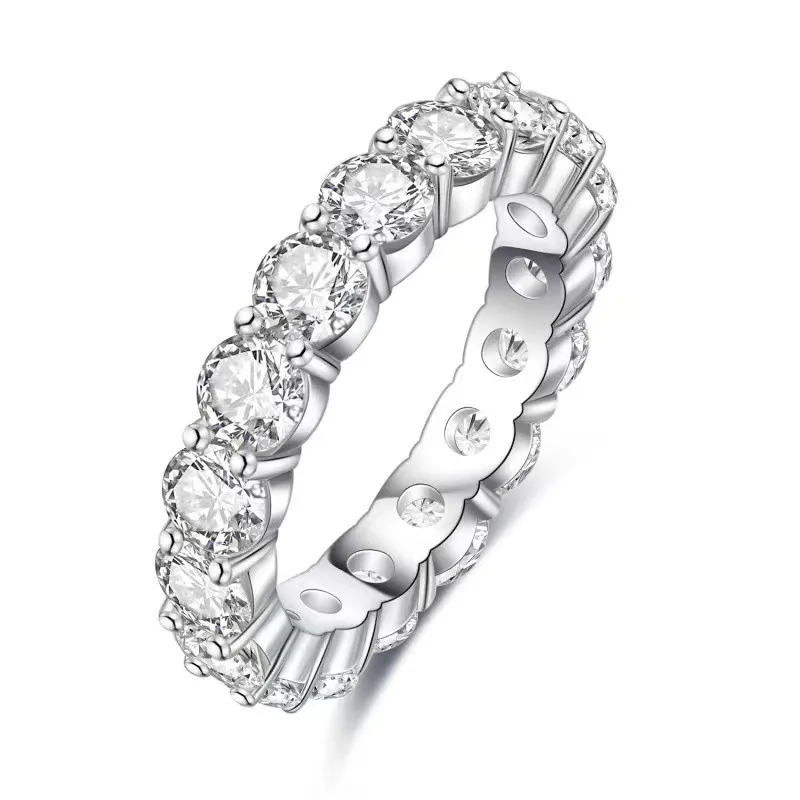 Total 6.5ct Moissanite S925 Sterling Silver Wedding Band Rings Full Diamond Fine Female Jewelry Certificate Drop Shipping
Total 6.5ct Moissanite S925 Sterling Silver Wedding Band Rings Full Diamond Fine Female Jewelry Certificate Drop Shipping