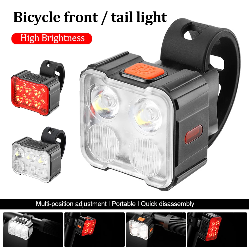 universal Bicycle LED Light Front Rear Light USB Charging Bike Headlight Taillight MTB Waterproof Cycling Flashlight Safety Lamp
universal Bicycle LED Light Front Rear Light USB Charging Bike Headlight Taillight MTB Waterproof Cycling Flashlight Safety Lamp