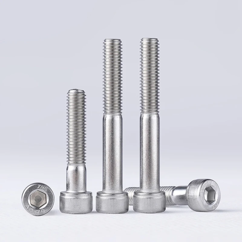 

1/10 pcs 304 Stainless Steel Half Thread Tooth Hexagon Hex Socket Cup Head Allen Bolt Screw M4 M5 M6 M8 M10 M12 Length 30-100mm