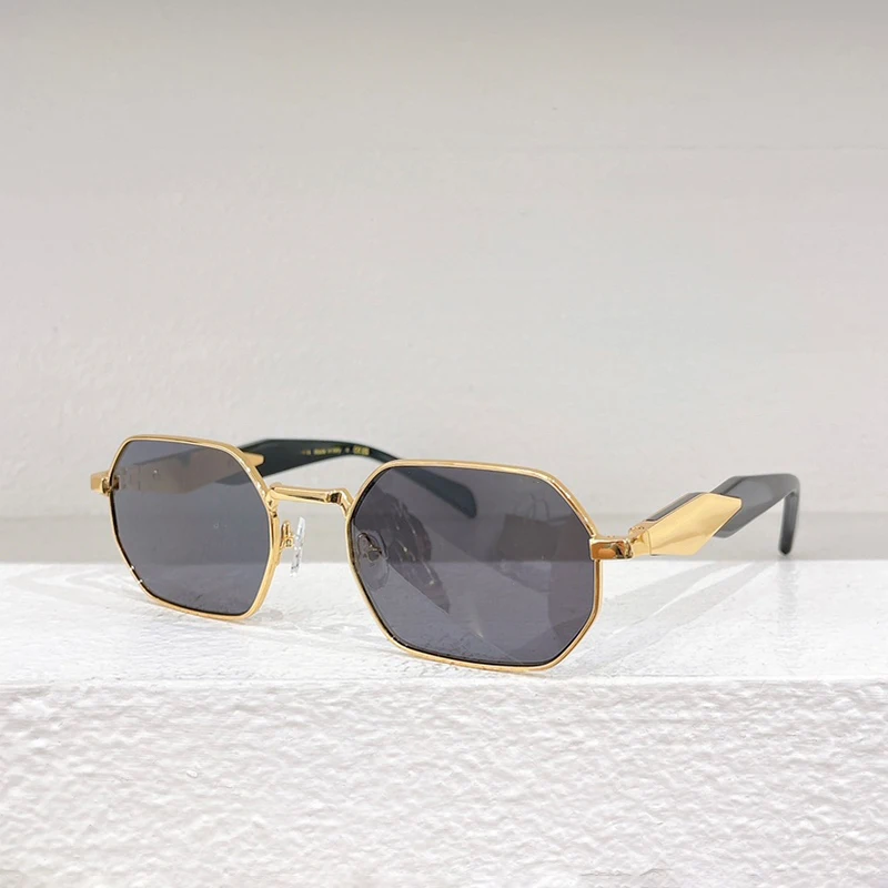 

Light Luxury Black Gold Polygonal Sunglasses Female PR 180VS INS Fashion Women Sunnies 2024 Classic Alloy Solar Glasses