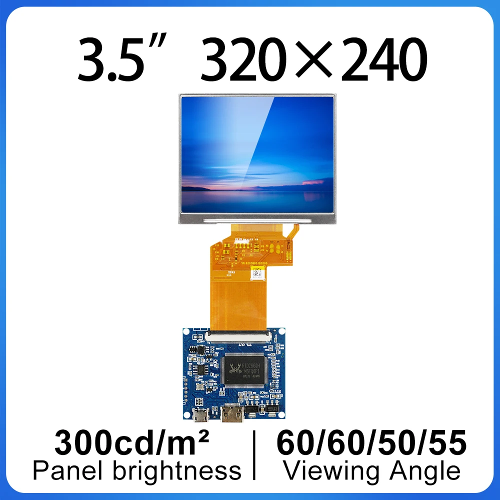

320x240 3,5 дюймовая tft ЖК-панель с HDMI платы управления LQ035NC111 54 контакта для игровых консолей