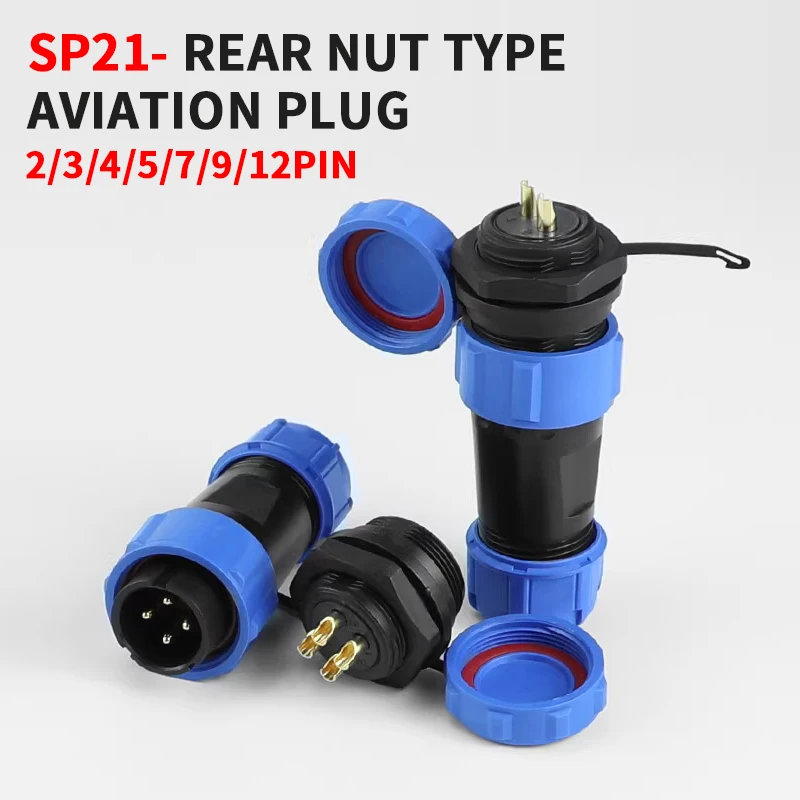 IP68 waterproof aviation plug socket circular rear nut connector 2 3 4 5 7 9 12 pin SP21 butt connector
IP68 waterproof aviation plug socket circular rear nut connector 2 3 4 5 7 9 12 pin SP21 butt connector