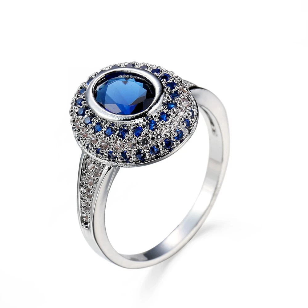 Round Cut Fashion Women Ring 18k White Gold Filled Classic Blue Zircon Pretty Luxury Jewelry Gift Size 8
Round Cut Fashion Women Ring 18k White Gold Filled Classic Blue Zircon Pretty Luxury Jewelry Gift Size 8