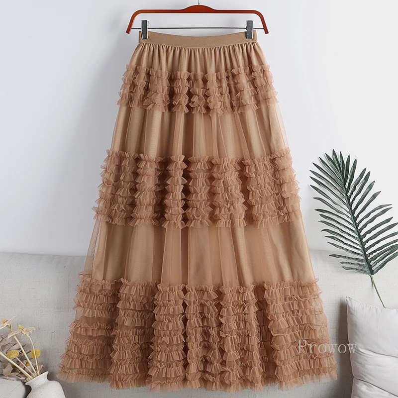 3 Layers Tiered Tutu Tulle Skirt Women Korean Fashion Beautiful Solid Ball Gown Long Skirt Back Mesh Skirt Female Faldas
3 Layers Tiered Tutu Tulle Skirt Women Korean Fashion Beautiful Solid Ball Gown Long Skirt Back Mesh Skirt Female Faldas
